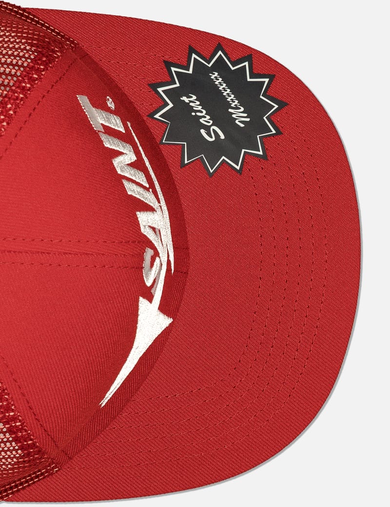 Saint Michael X A BATHING APE Mesh Cap - Iconic collab mesh back