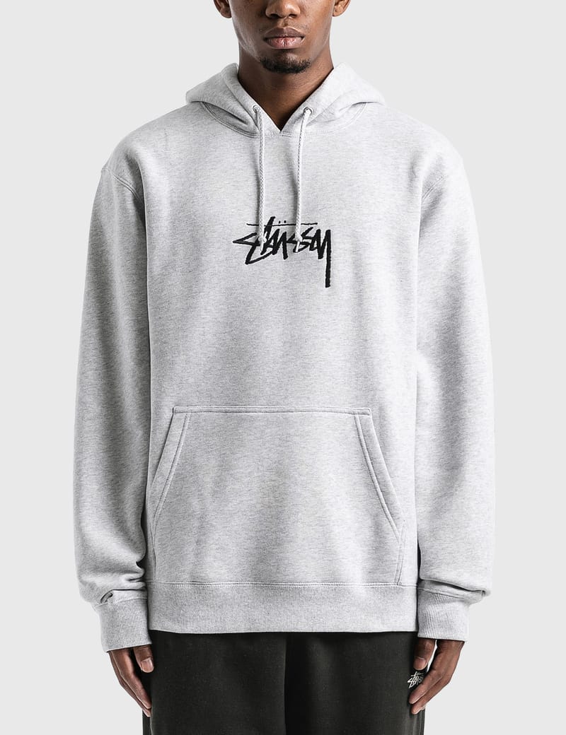 Stussy stock logo applique hoodie new arrivals