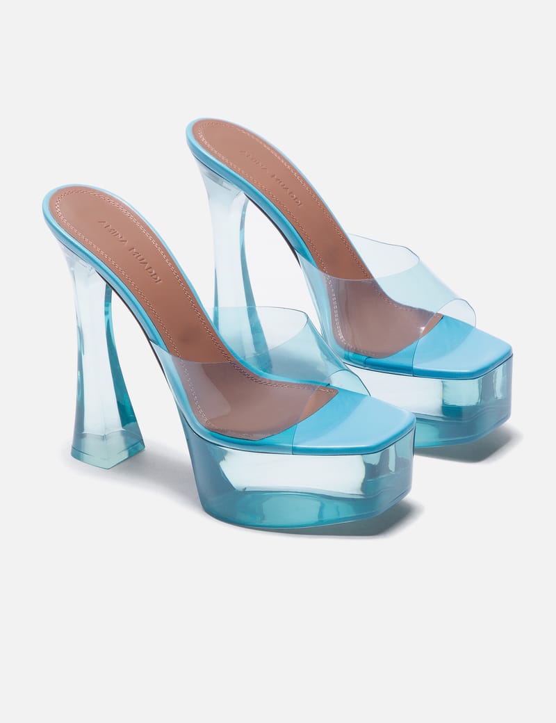 AMINA MUADDI ◆ Dalida Glass Plateau Slipper Dalida Glass Plateau Slipper Transparent PVC