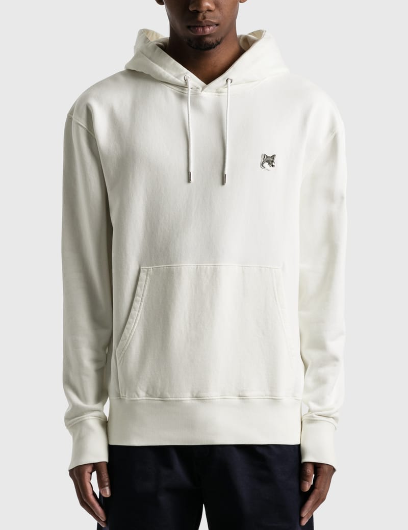 Maison Kitsuné - Grey Fox Head Patch Classic Hoodie | HBX