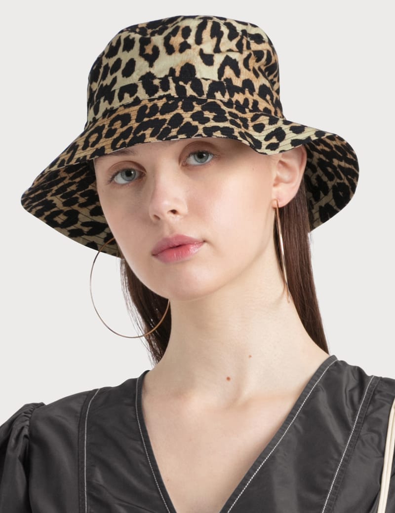 Ganni - Leopard Bucket Hat | HBX