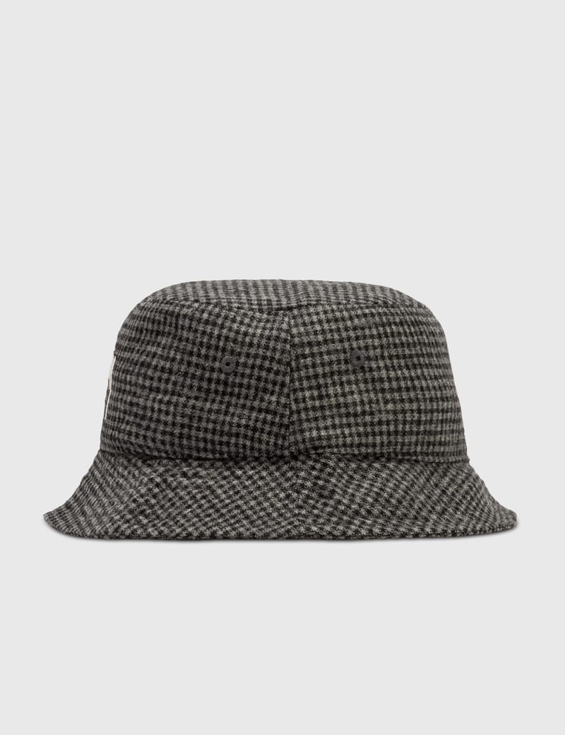 Stüssy - Wool Check Big Stock Bucket Hat | HBX - Globally