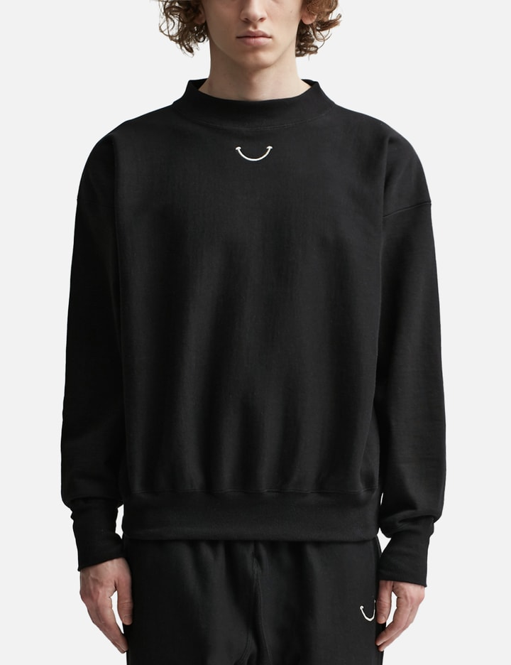 Mock Neck Patch Work Print Sweatshirt main image 1