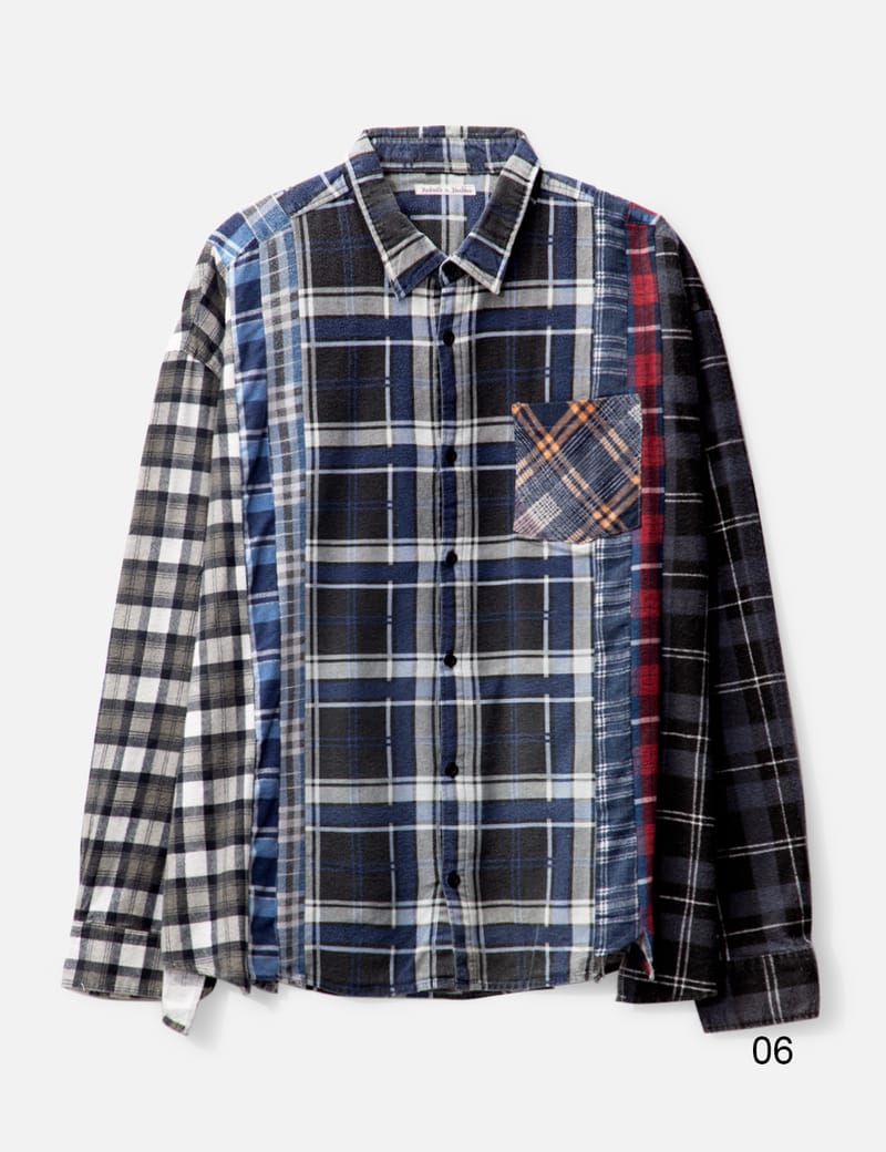 Needles - 7 Cuts Wide Flannel Shirt | HBX - Globally Curated Needles - 7 Cuts Wide Flannel Shirt | HBX - Globally Curated