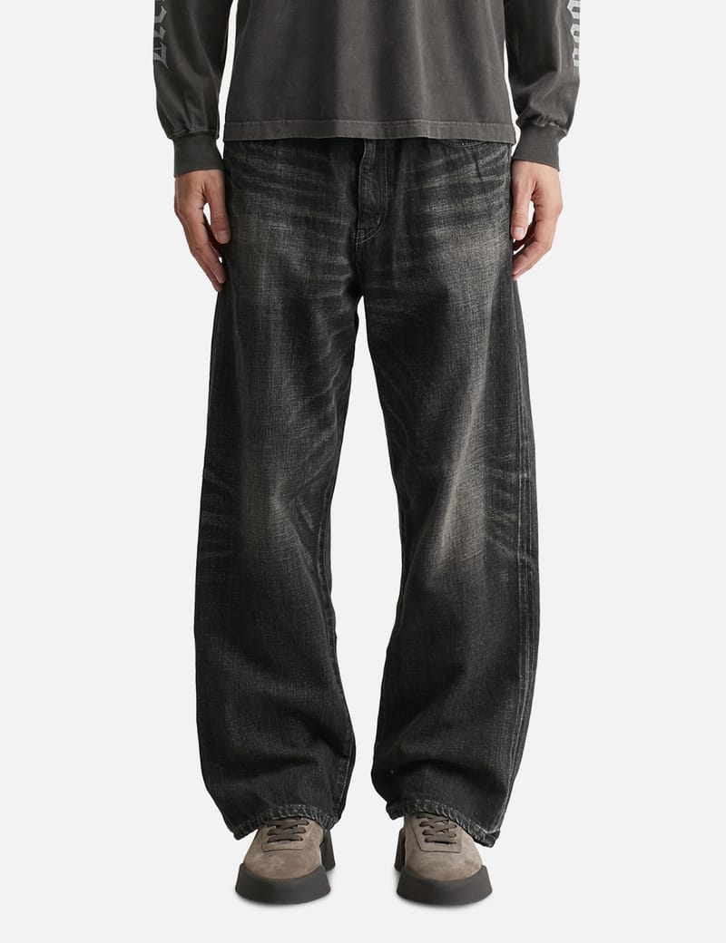 パンツ NEIGHBORHOOD WASHED DENIM DP WIDE PANTS NEIGHBORHOOD - Men Washed Denim Dp Wide Pants – Atelier New York