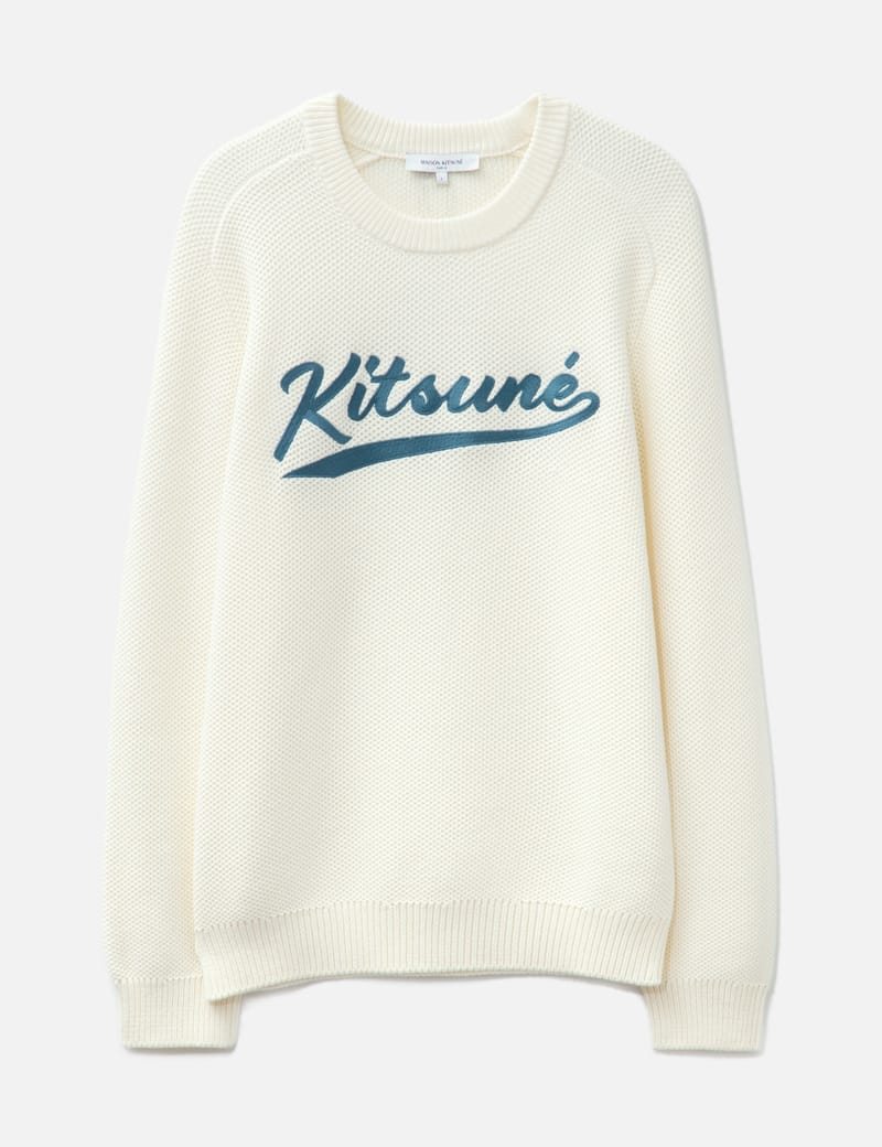 Maison Kitsuné - Kitsuné Varsity Embroidered Mesh Jumper