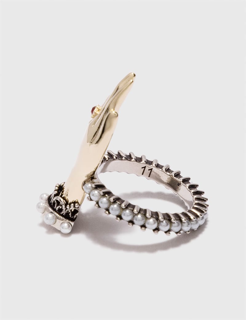 ALEXANDER MCQUEEN クラフィティ エンヘリッシュリンク Alexander McQueen - Dancing Skeleton Ring | HBX - Globally