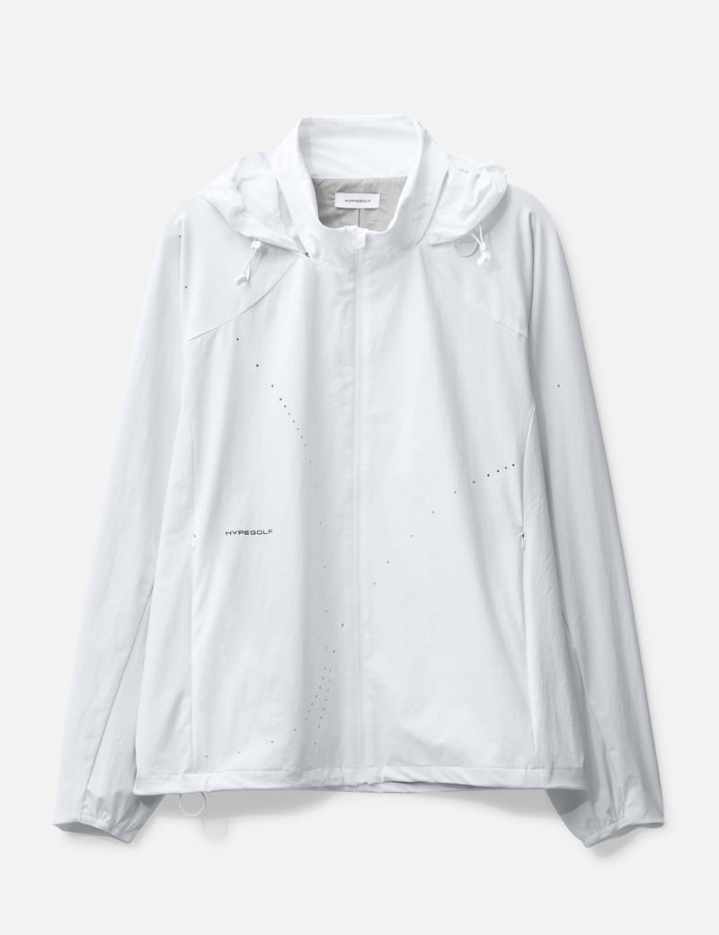 WOVEN NYLON FULL ZIP JACKET WHITE – HYPEGOLF ONLINE STORE