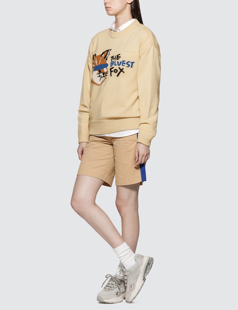 Ader Error X Maison Kitsune A Kitsune Knitted Sweater