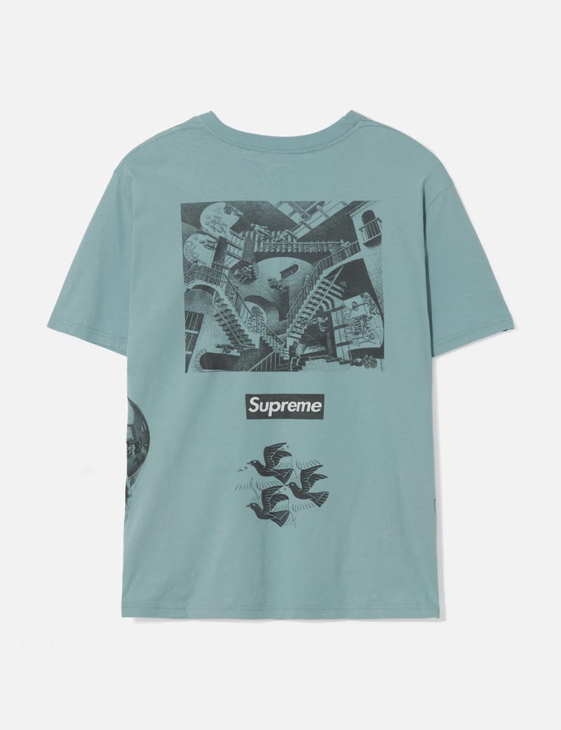 トップス Supreme M.C. Escher Collage Tee XL size Supreme M.c. Escher Collage Tee In Blue | ModeSens