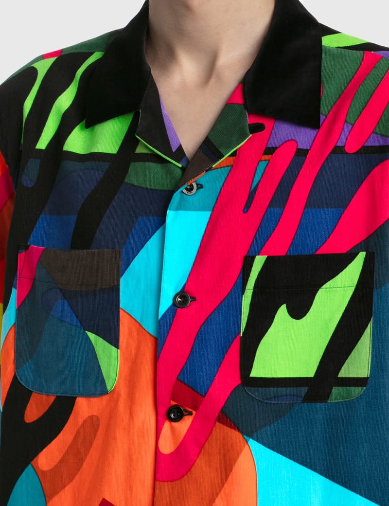 Sacai x KAWS コラボレーション 半袖 プリント シャツ 中古・古着通販