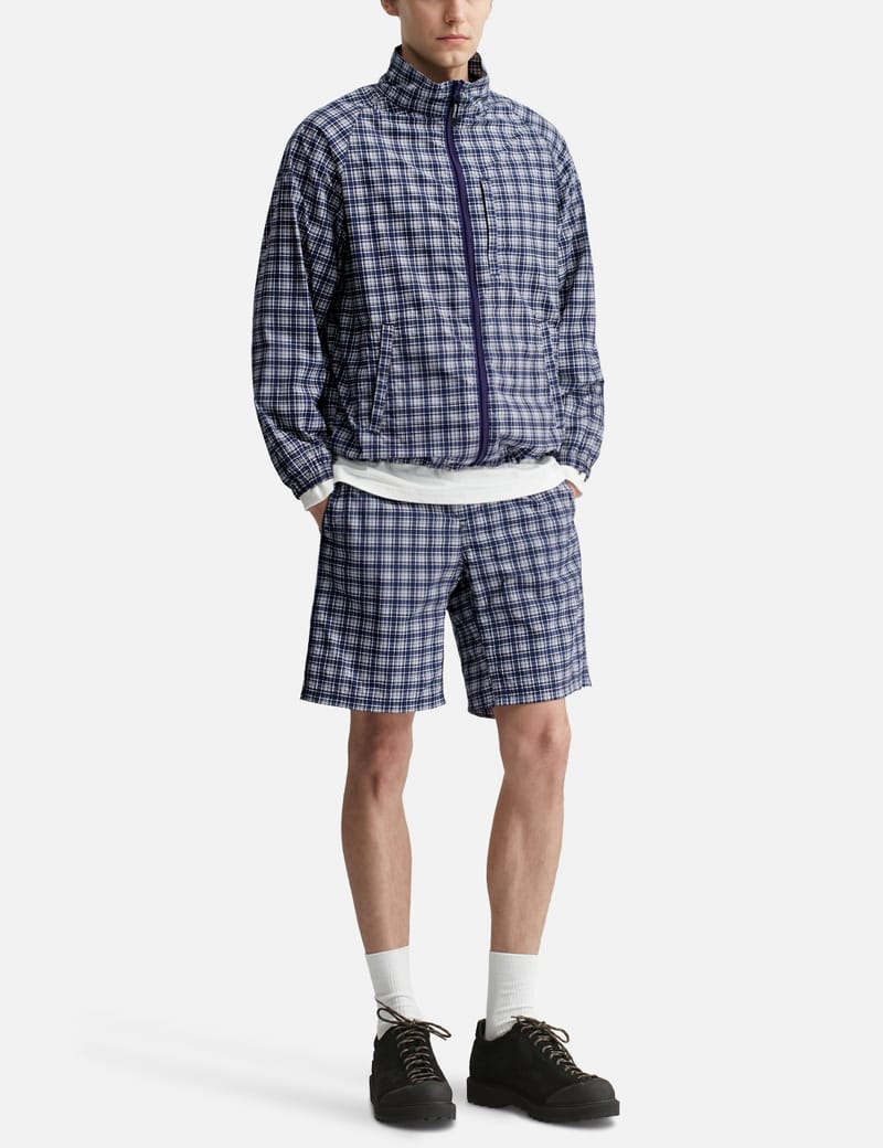 Gramicci Checkered Shell Jacket - Lightweight navy check shell