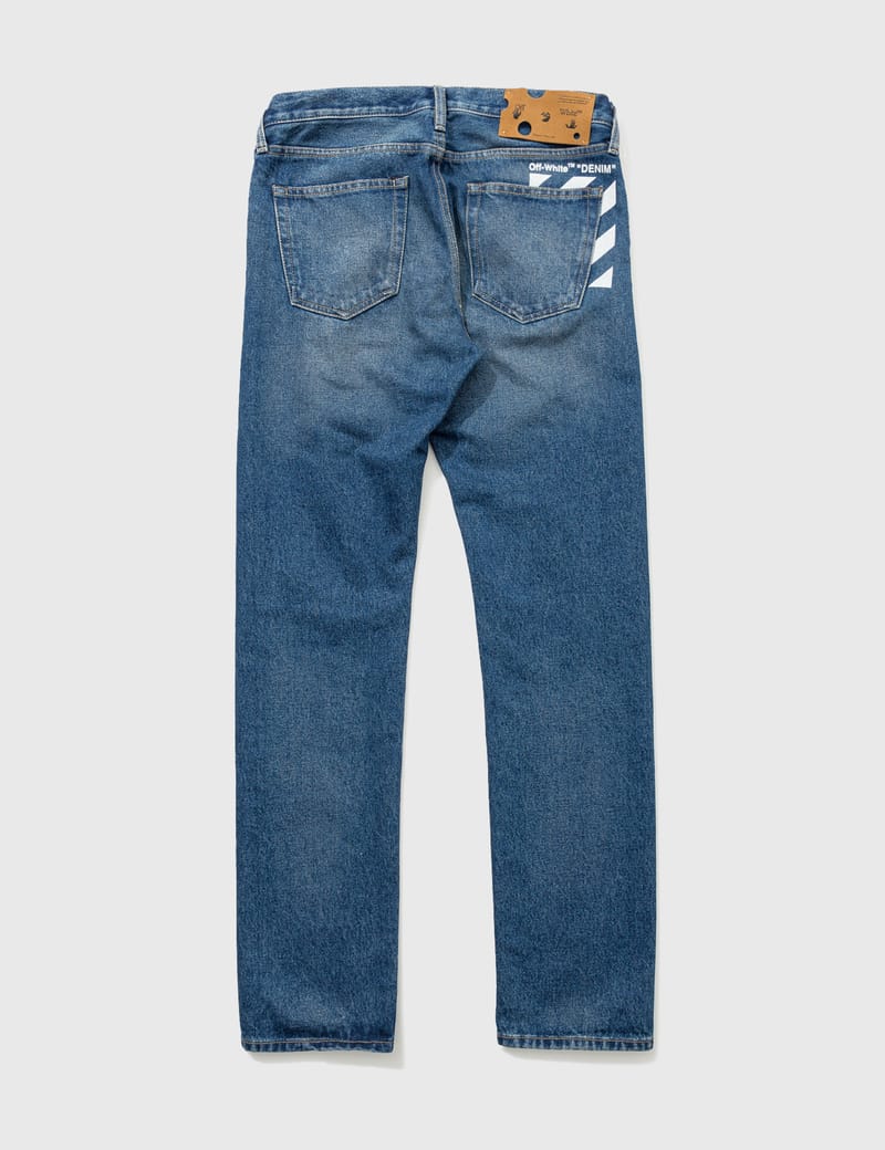 Off-White™ - Stripe Wash Denim Jeans | HBX - HYPEBEAST 為您搜羅