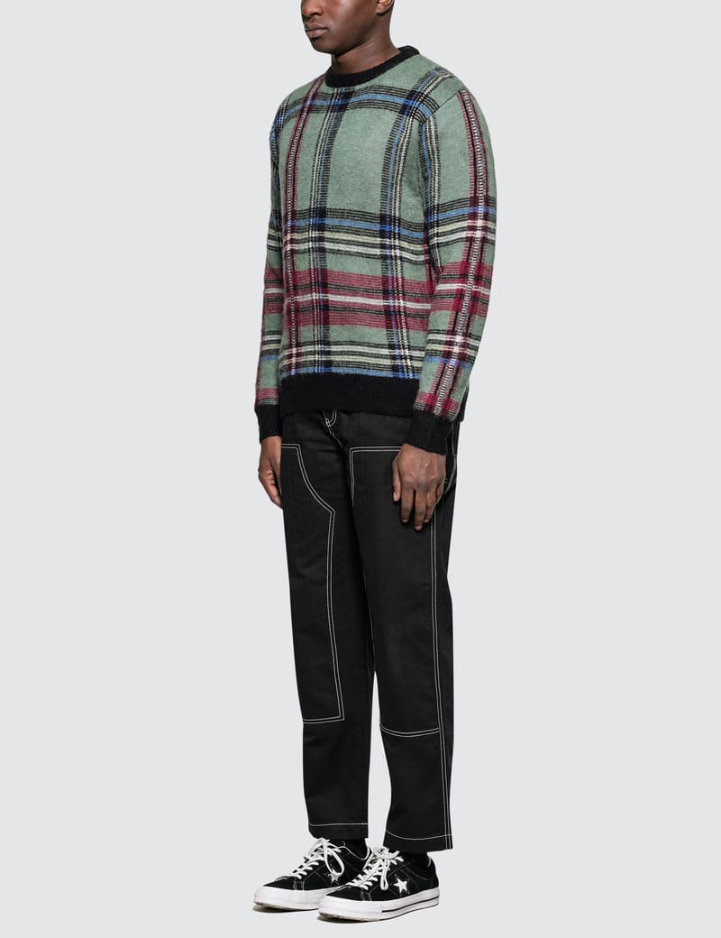 Stüssy - Plaid Mohair Sweatshirt | HBX - Globally Curated Fashion