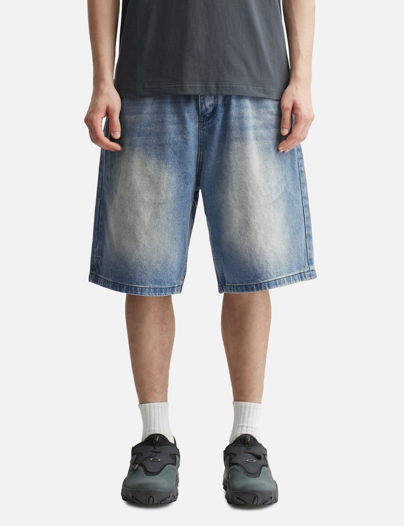 ★Butter Goods★Warped Denim Shorts デニム ショートパンツ Warped Denim Shorts, Washed Mid Blue – Butter Goods