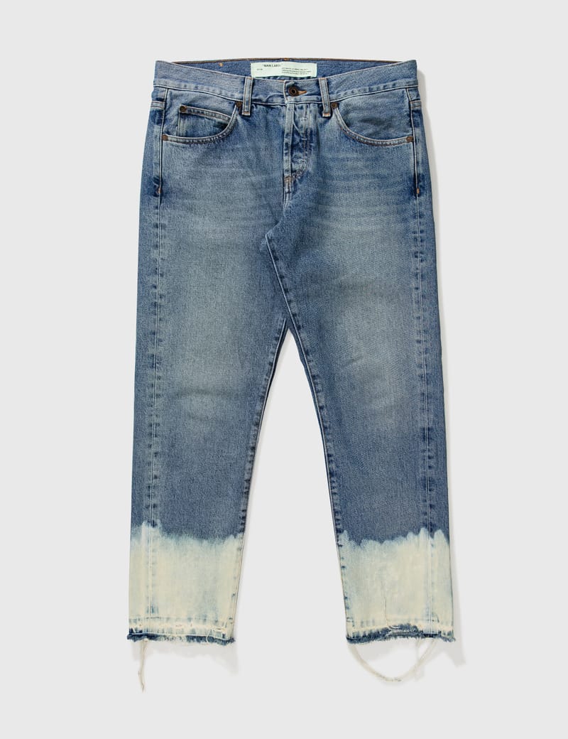 Off-White™ - Off White Bleach Washed Jeans | HBX - Globally