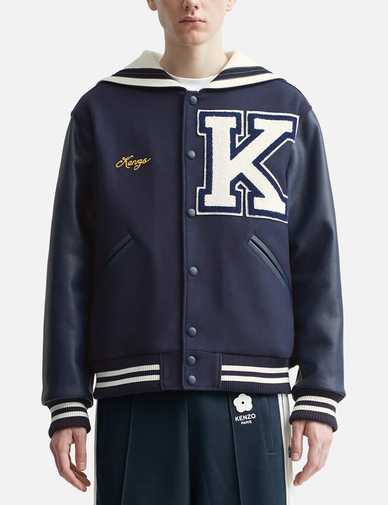 KENZO ウール ライダース ネイビー