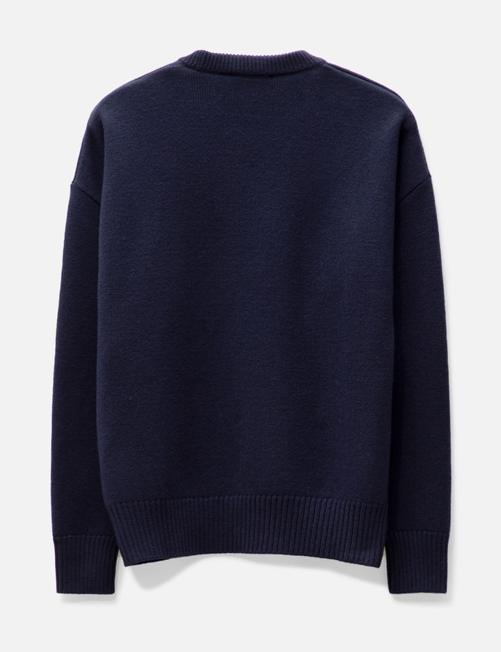 Contrasted Ami De Coeur Crewneck Cardigan
