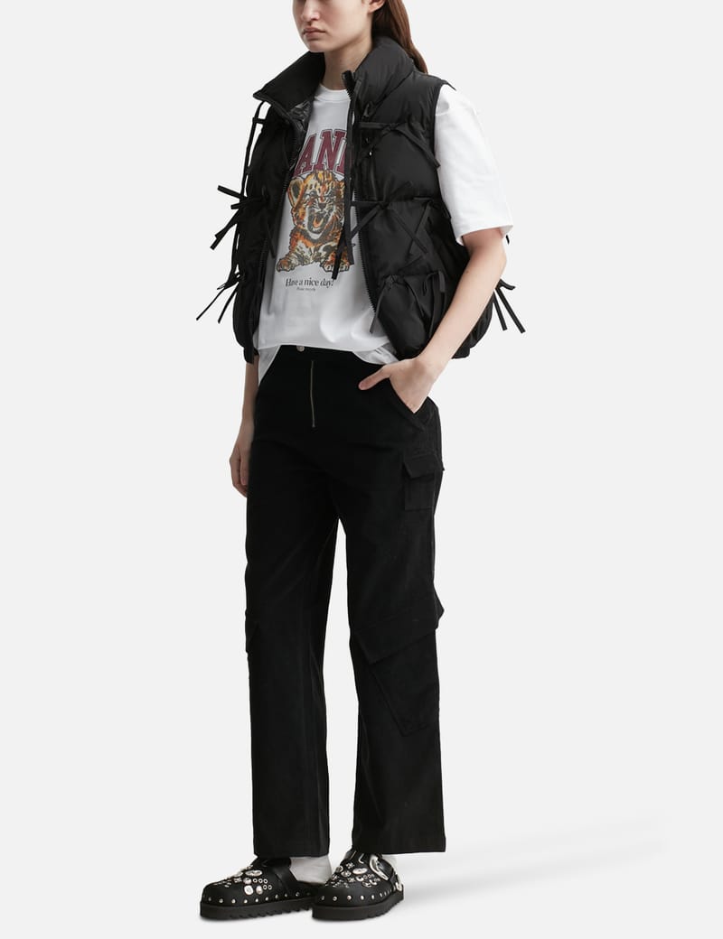 Ganni - OVERSIZED SHINY PUFF VEST | HBX
