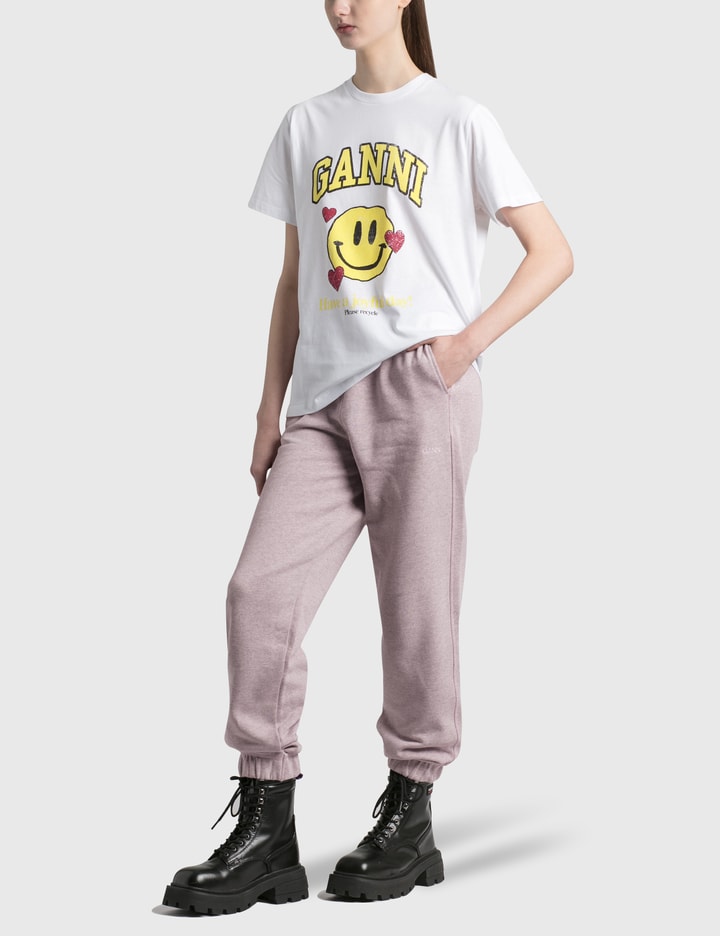 Ganni Smiley Love Basic Cotton Jersey TShirt HBX Globally Curated Fashion and Lifestyle