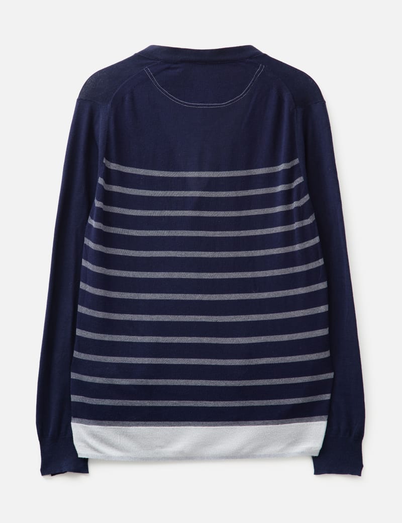 23ss sacaiデニムシャツ　サイズ1 sacai / サカイ | Denim Pullover 再構築 デニム プルオーバー