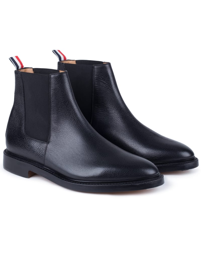 Thom Browne - Pebble Grain Leather Chelsea Boots | HBX