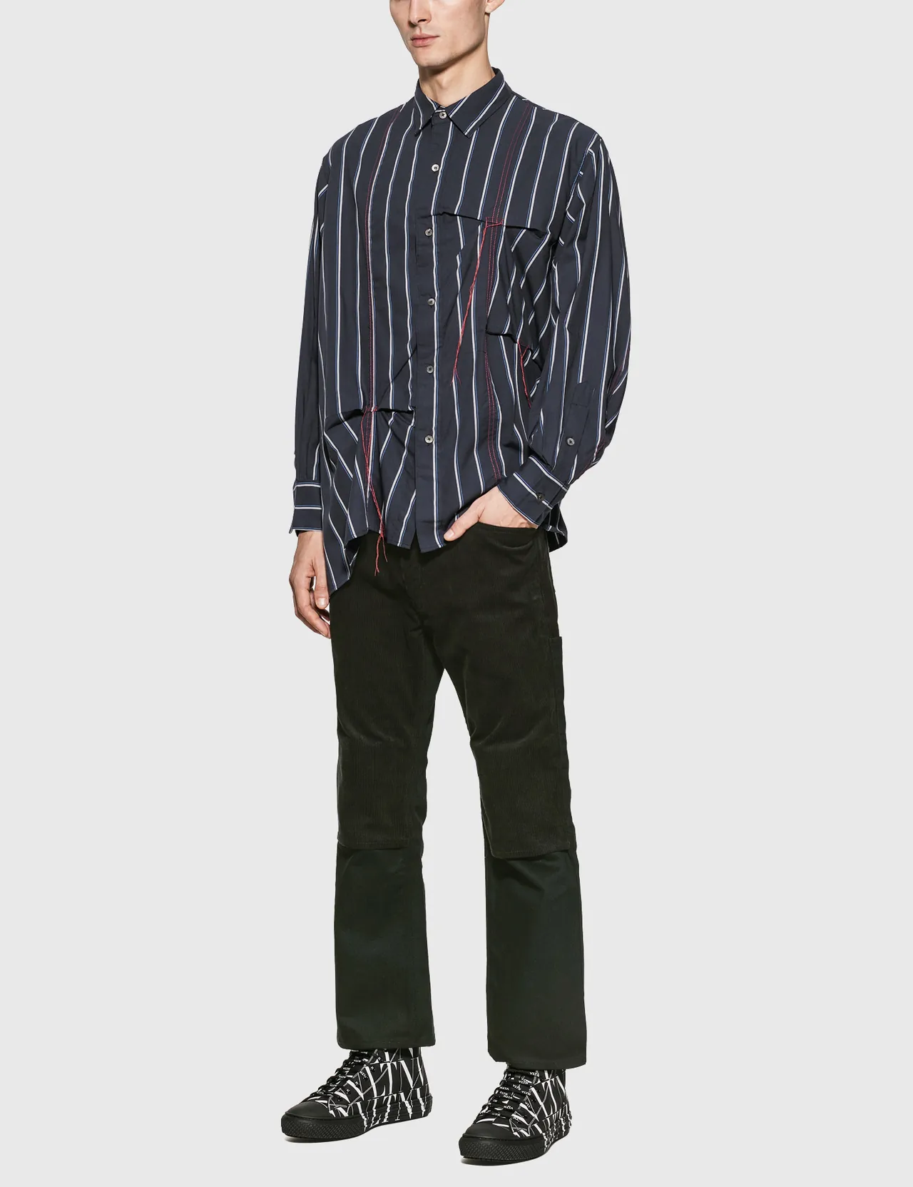 JieDa - Hand Stitch Stripe Shirt | HBX - HYPEBEAST 為您搜羅全球