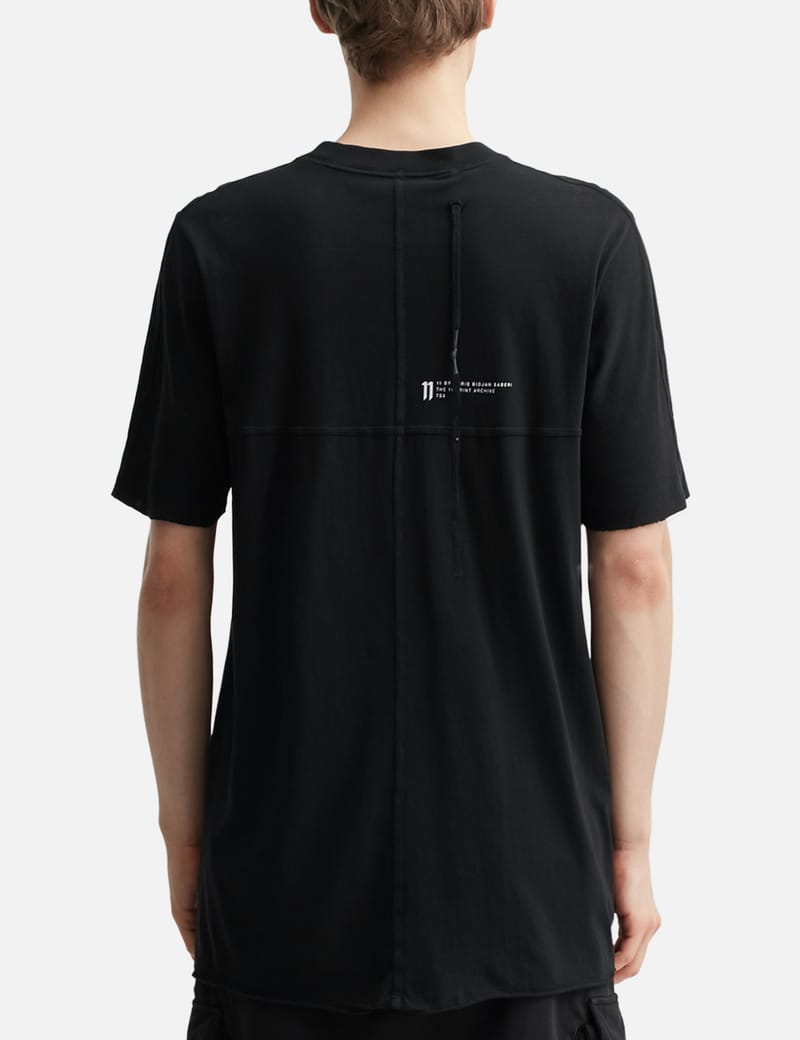 【関税込み】11 by Boris Bidjan Saberi Tシャツ 11 By Boris Bidjan Saberi // Cross T-Shirt // Black (XS