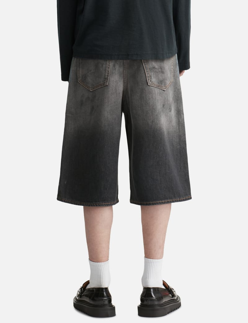 Acne Studios Denim Shorts Loose Fit - Relaxed black denim jorts