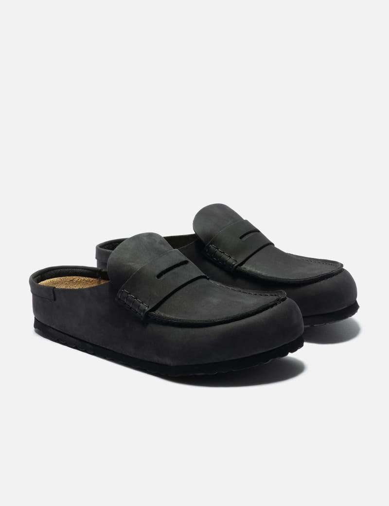 Birkenstock Boston Exquisite - Black clog with aniline leather and