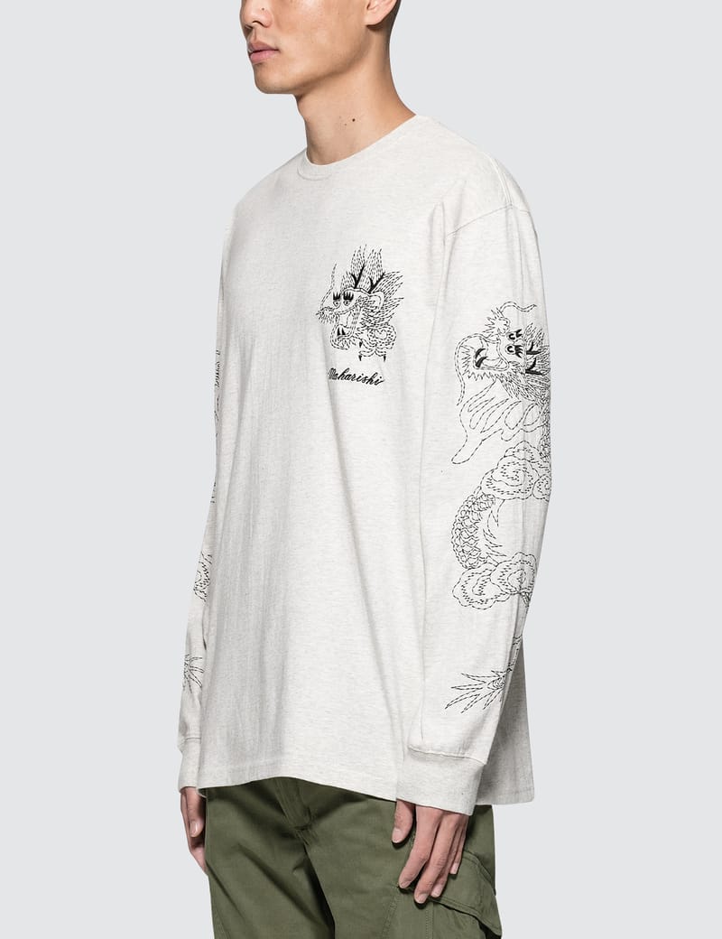 Maharishi - Stencil Dragon L/S T-Shirt | HBX - Globally Curated