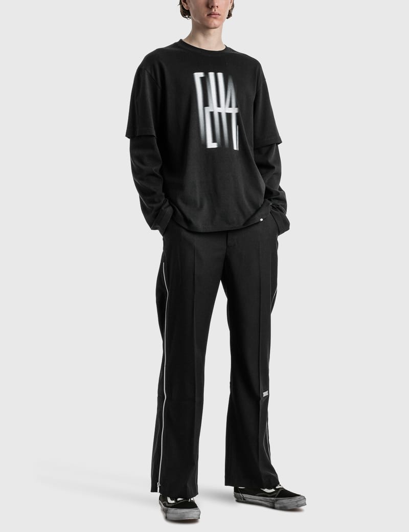 C2h4 “winter Voyage” Double Layer Long Sleeve T-shirt In Black ...