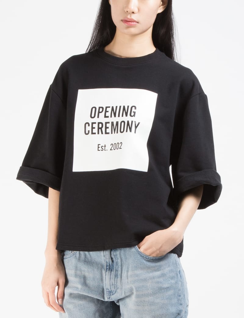 Opening Ceremony - Black Opening Ceremony Logo Cut Off Sweat