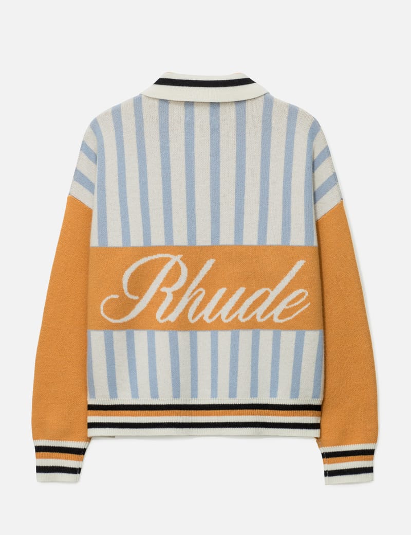 Rhude - AMBER KNIT RUGBY | HBX - Globally Curated Fashion and