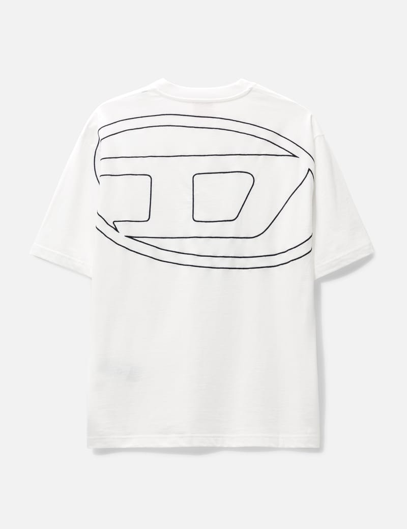 【送料&関税込】Diesel T-boggy Megoval-d T-shirt T-BOGGY-MEGOVAL Man: T-shirt with back maxi D logo | Diesel