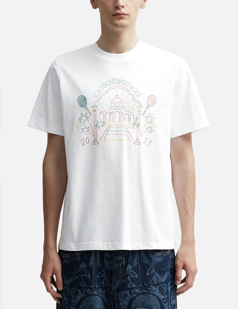 大人気♪【Casablanca】4つの要素 プリントTシャツ Casablanca Tシャツ - Crayon Temple Tennis Club | FWRD