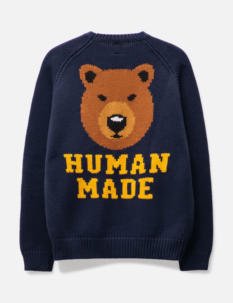 human made BEAR RAGLAN KNIT SWEATER 熊-