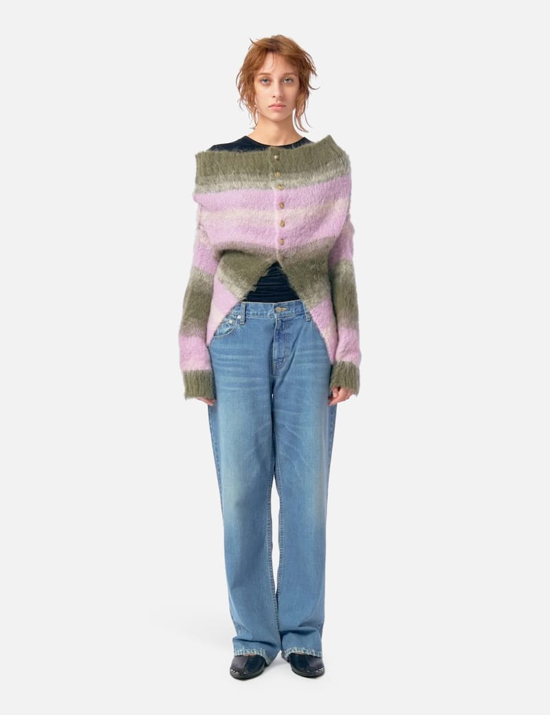 Perverze Multiple Knit - Versatile wool-blend purple cardigan
