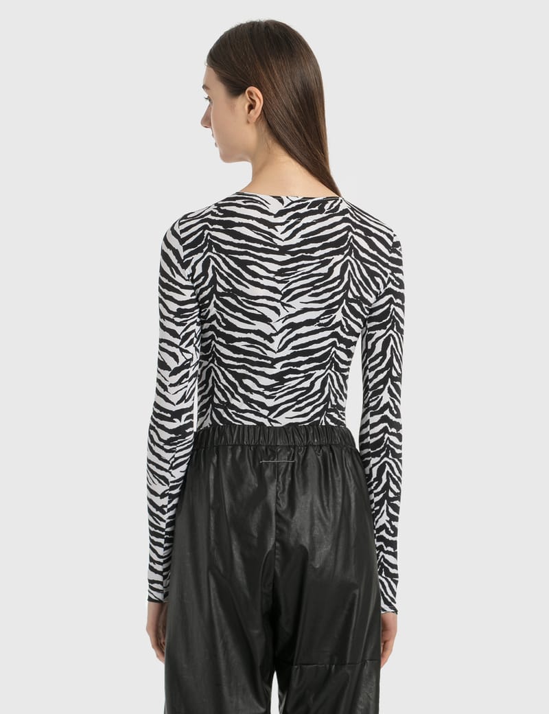 熱販売 | Bodysuit Zebra - Margiela Maison MM6 HBX Globally - トップス
