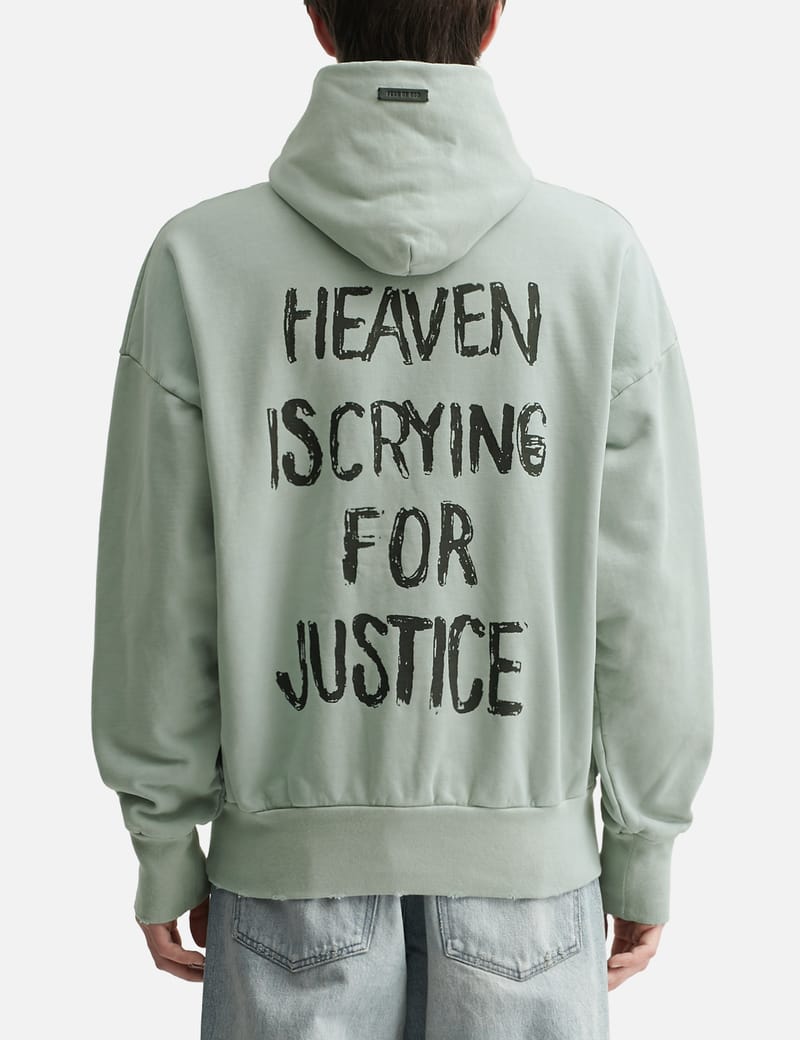 Fear of God Heaven Hoodie - Flint cotton hoodie with cracked logo