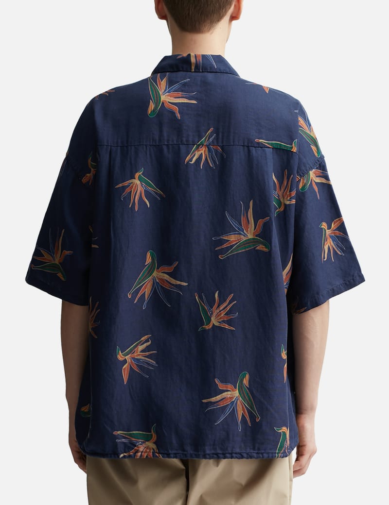 トップス nanamica Cupra Hemp Aloha Shirt L NAVY Nanamica - Cupra Hemp Aloha Shirt | HBX - Globally Curated