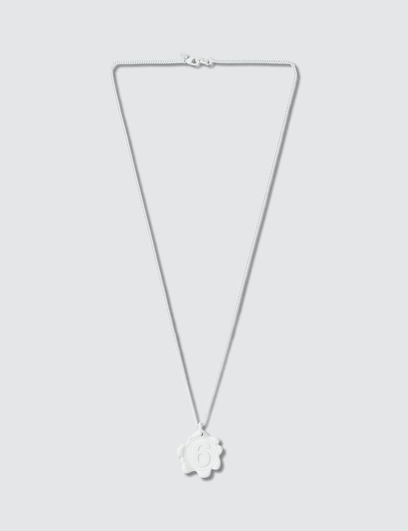 【送料&関税込】MM6 Maison Margiela Logoed Necklace MM6 Maison Margiela: Silver Minimal Logo 6MM Pendant Ring