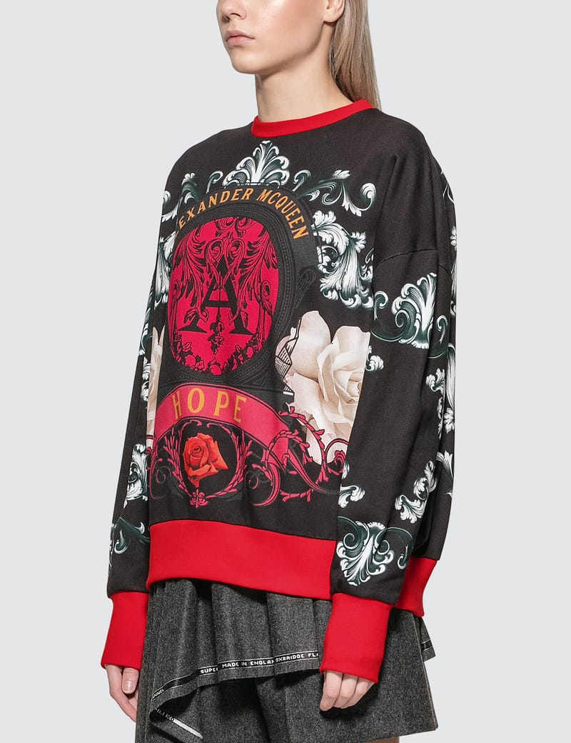 Alexander McQueen - Floral Baroque Print Sweatshirt | HBX