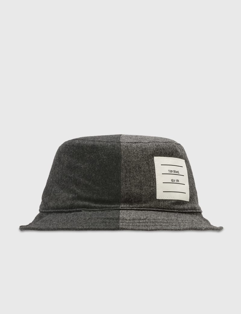 Thom Browne - Wool Flanel Bucket Hat | HBX - Globally Curated