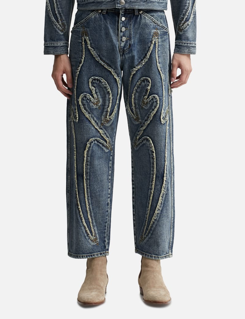 THUG CLUB - Denim Tribal Pants | HBX - Globally Curated Fashion