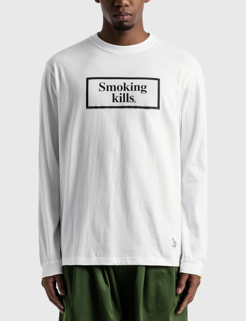FR2 - Smoking Kills Box Logo Long Sleeve T-shirt | HBX - Globally 