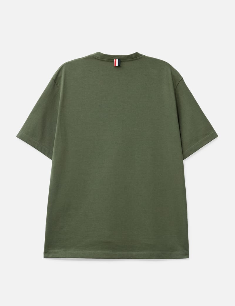Thom Browne｜SHORT-SLEEVED ROUND NECK T-SHIRTS (RWB  ( Thom Browne RWB Stripe Short Sleeve T-Shirt Navy at
