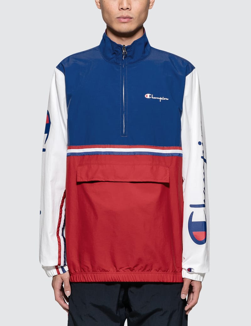 Champion half zip windbreaker on sale