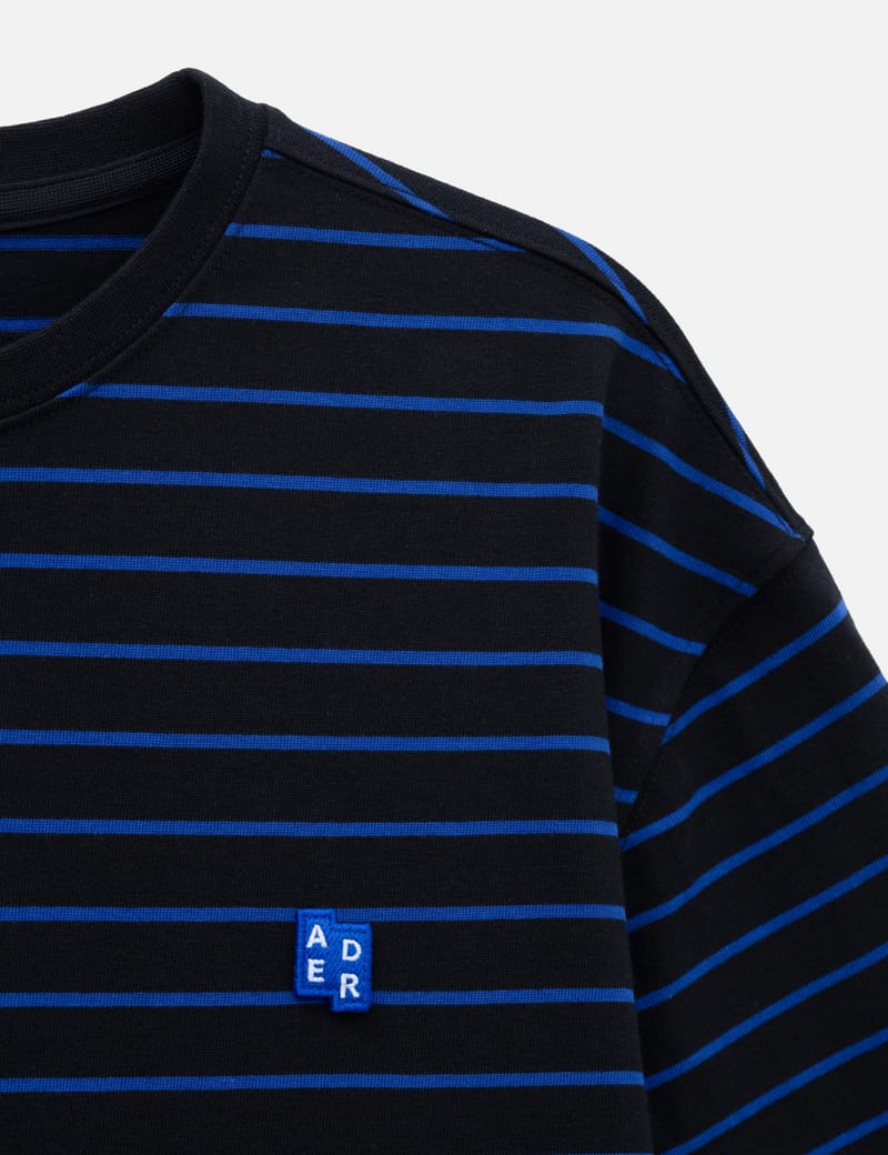 ADERERROR Sig; BL Tag T-Shirt 11 - Semi-oversized striped cotton
