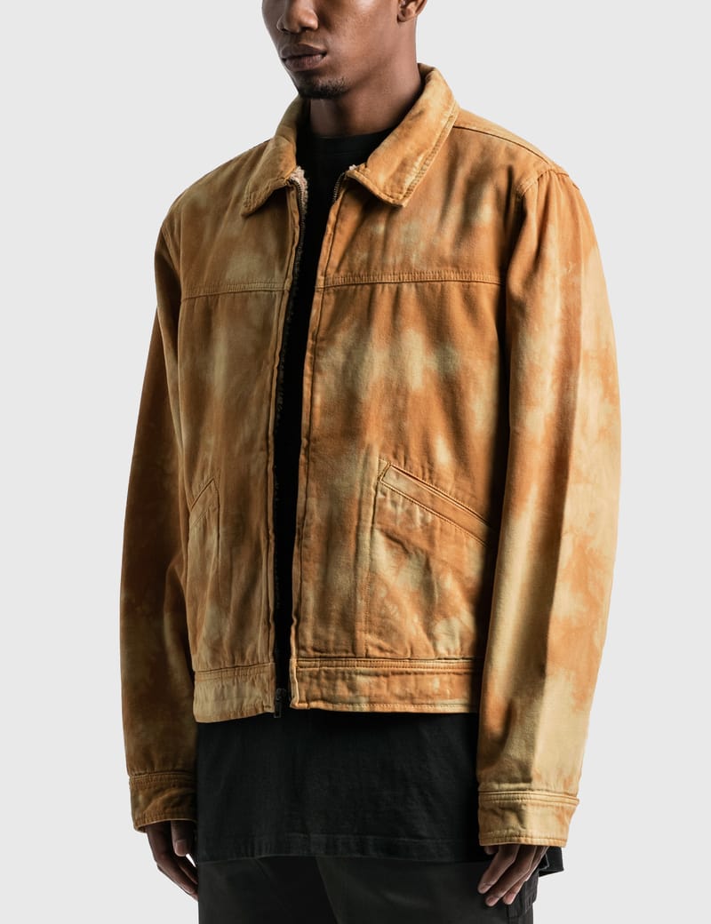 Stussy shearling discount dyed trucker jacket